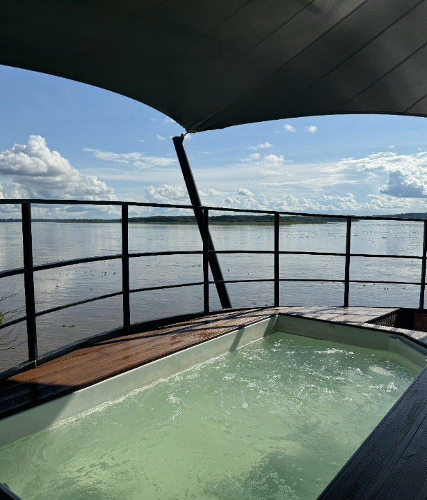 luxury amazon river cruise hot tub