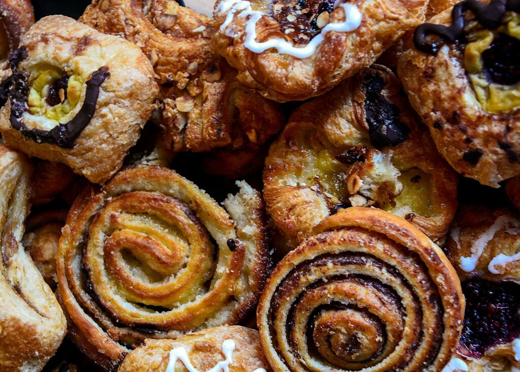 Local Danish Pastries, Copenhagen Denmark