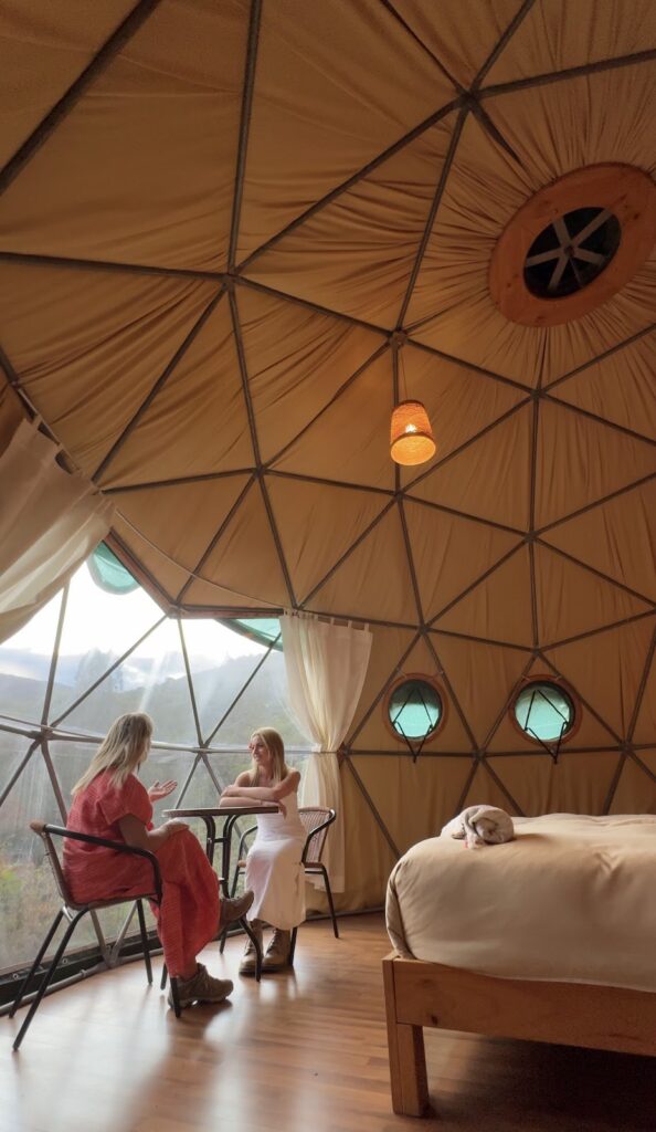 interior of geodesic dome peru