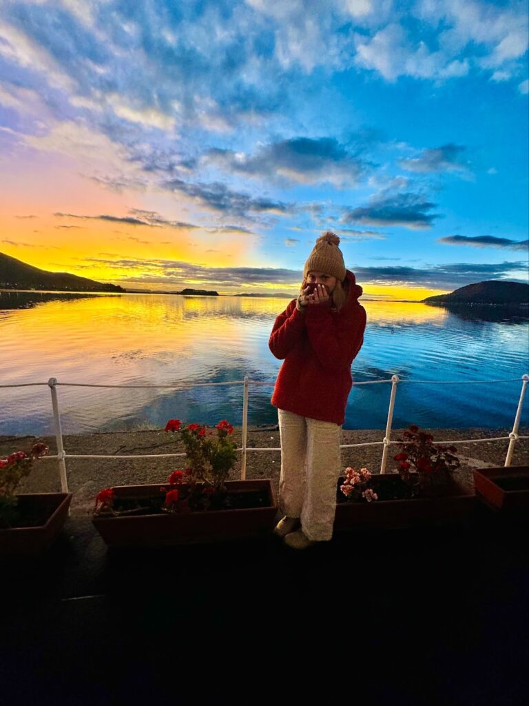 Sunset views on Lake Titicaca Peru