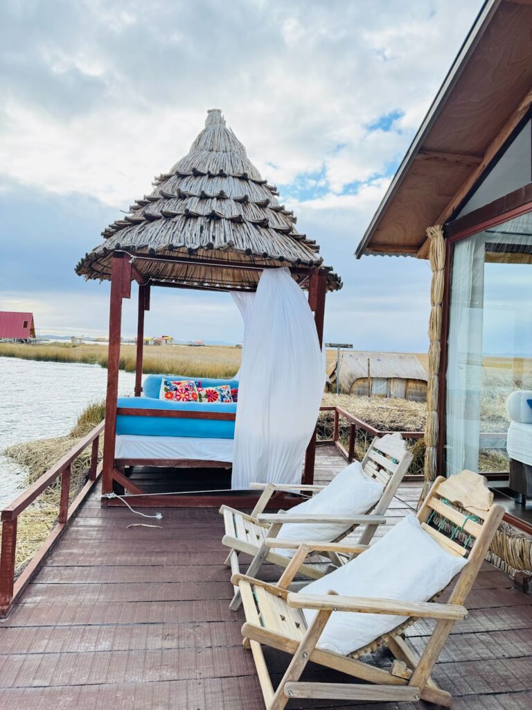 floating homestay Lake Titicaca deck