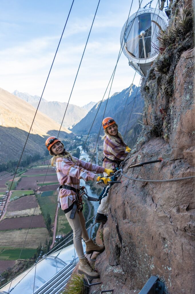 stay at the adventure suite on a cliffside in peru