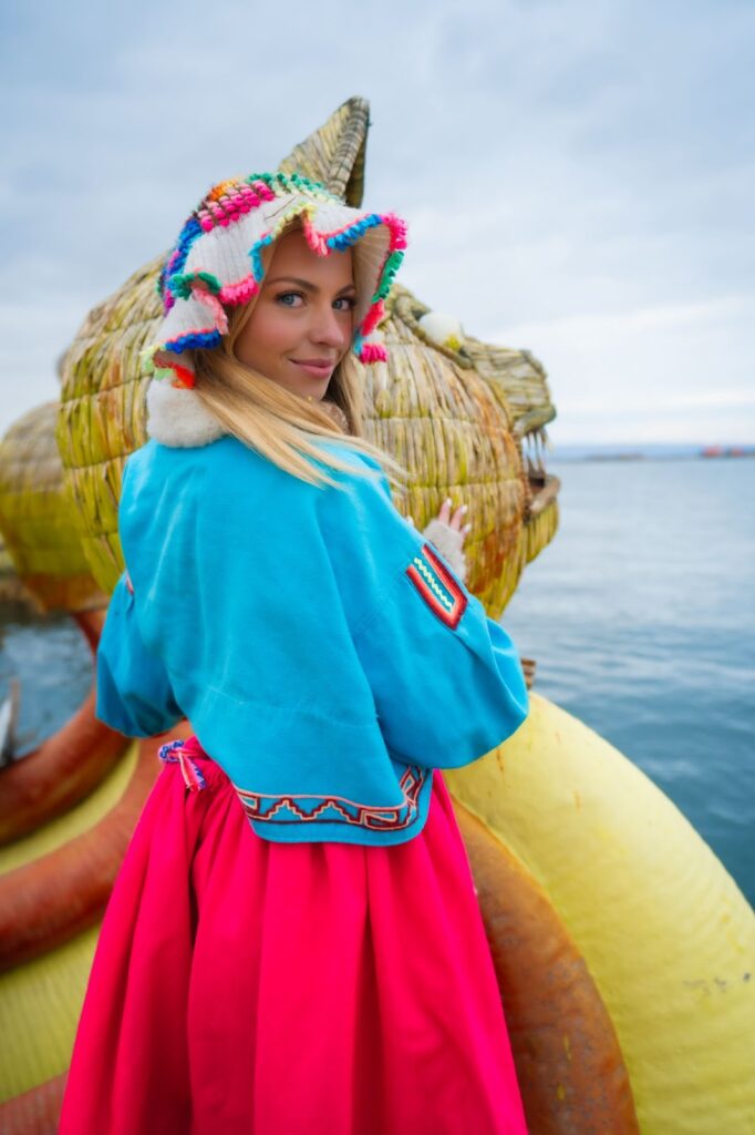 Sky in Peruvian clothing Lake Titicaca