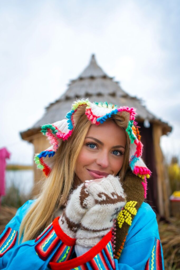 close up of Sky in Peruvian clothing