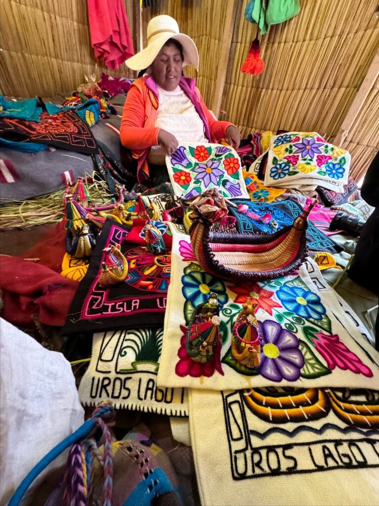 traditional Peruvian souvenirs from Lake Titicaca