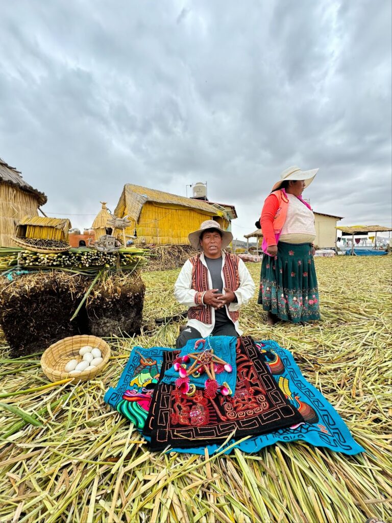 local Peruvians on Lake Titicaca