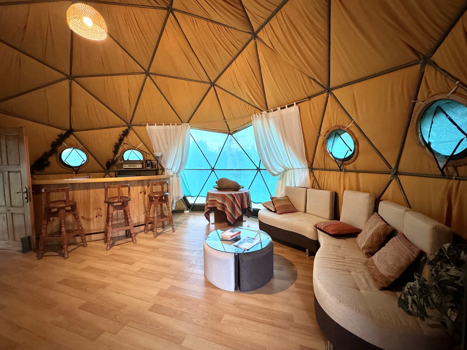 Lounge dome at peru eco camp