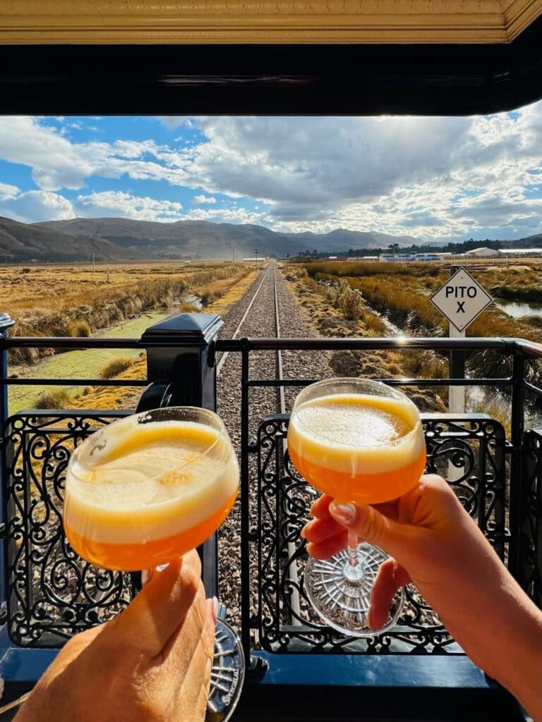 Open air section of the Belmond train