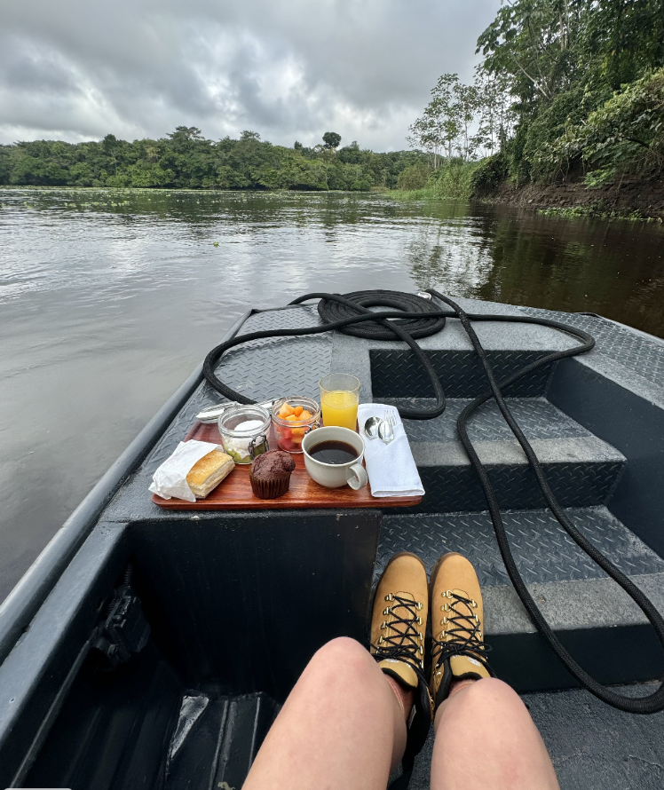 safari amazon river cruise breakfast on boat