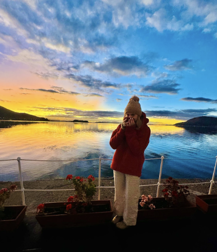 Sky at sunrise on Lake Titicaca