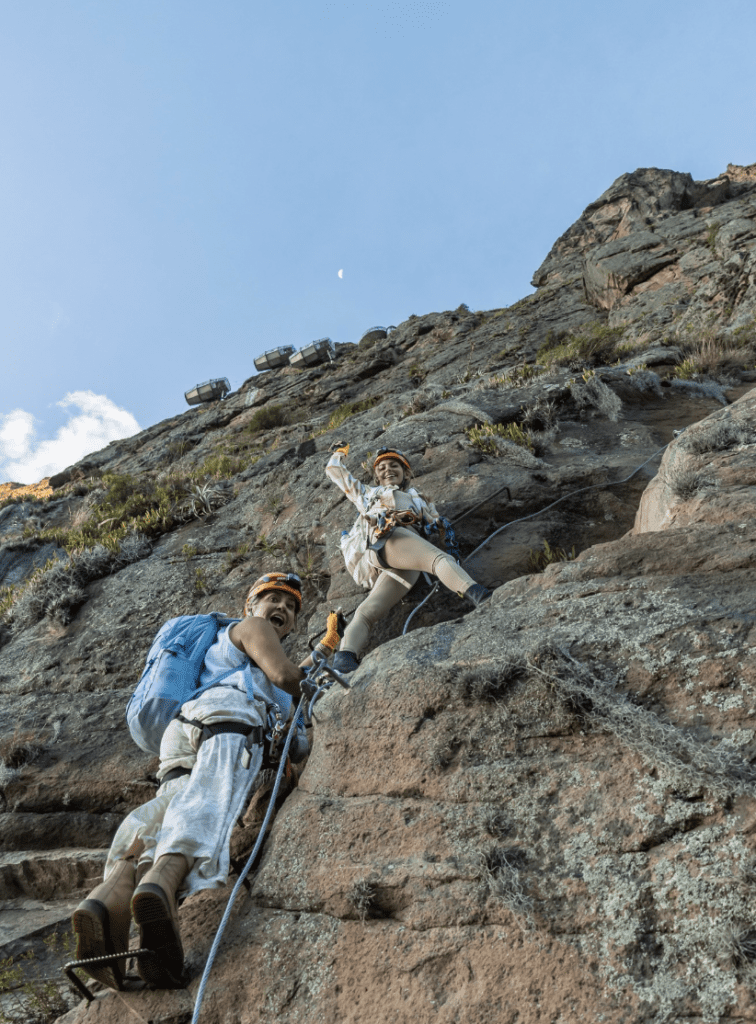 sleep at a cliffside hotel at the Skylodge Adventure Suites in Ollantaytambo Peru