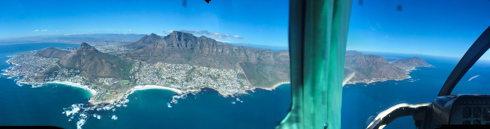 panoramic views of Table Mountain in Cape Town, South Africa