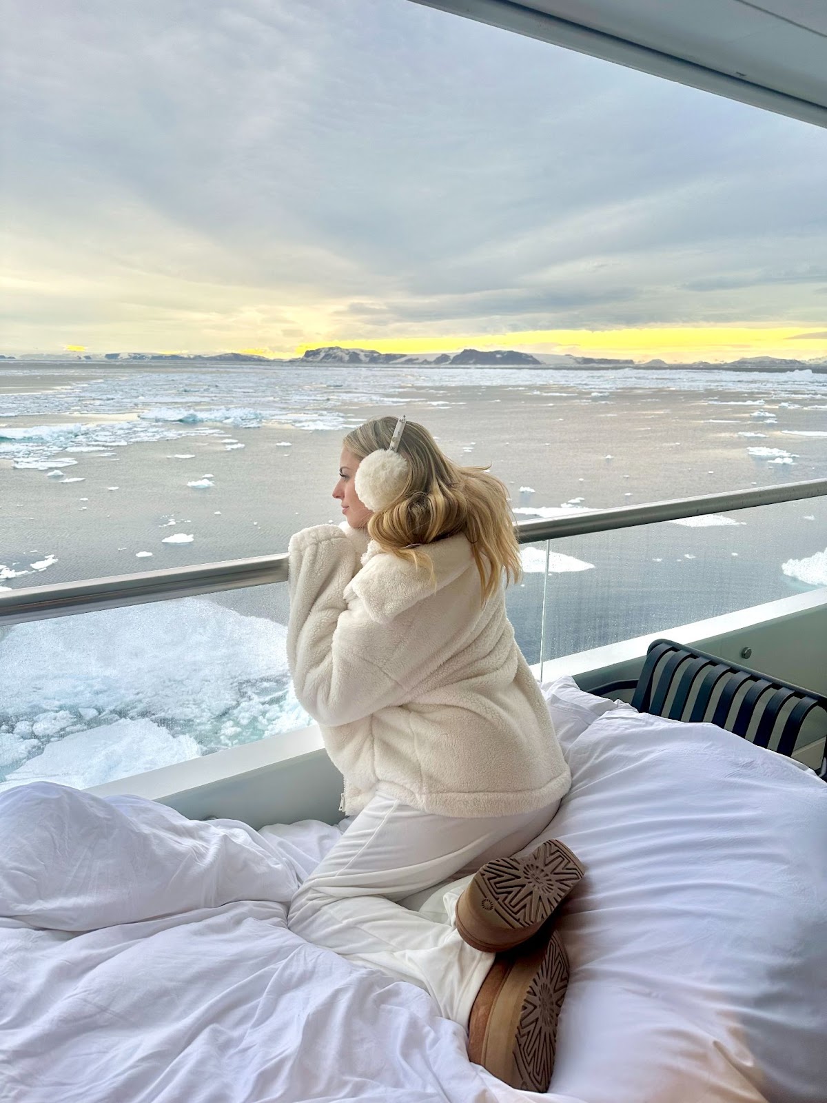 waking up on the cruise in antarctica